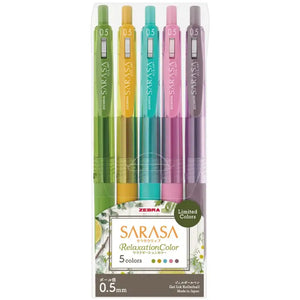 Zebra Sarasa Clip 0.5Mm Gel Ballpoint Pen Set Japan Jj15 - 5C - Re - 5 Colors