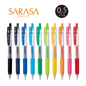 Zebra Sarasa Clip 0.5 Gel Ballpoint Pen 10 Colors Japan Jj15 - 10Ca