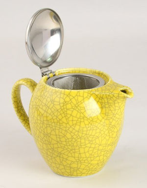 Zero Japan Universal Teapot For 4 People - Crackle Colors (Sky Crackle Yellow) - Made In Japan