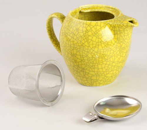 Zero Japan Universal Teapot For 4 People - Crackle Colors (Sky Crackle Yellow) - Made In Japan