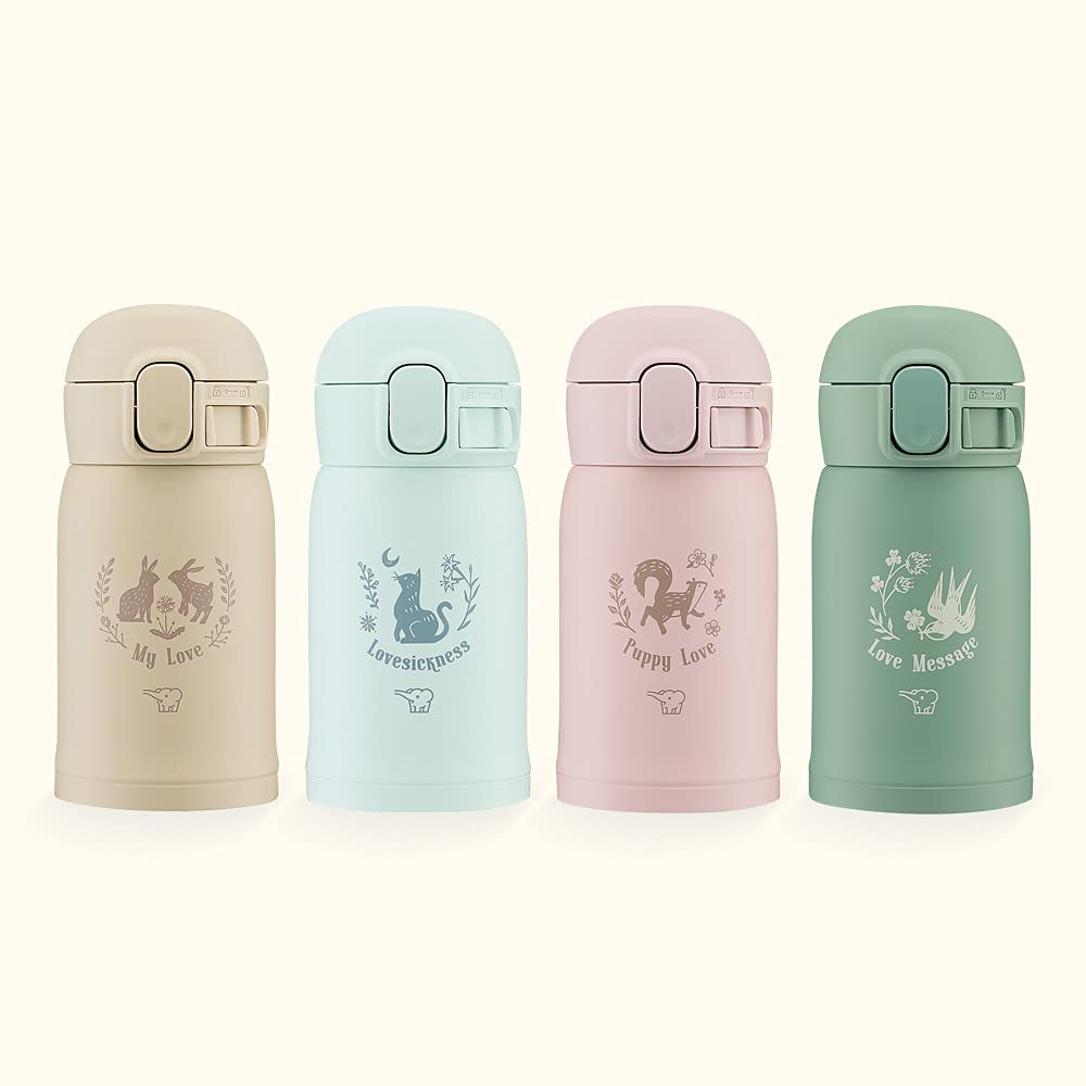 Zojirushi 0.24L Watery Green One - Touch Stainless Steel Water Bottle Seamless Mug