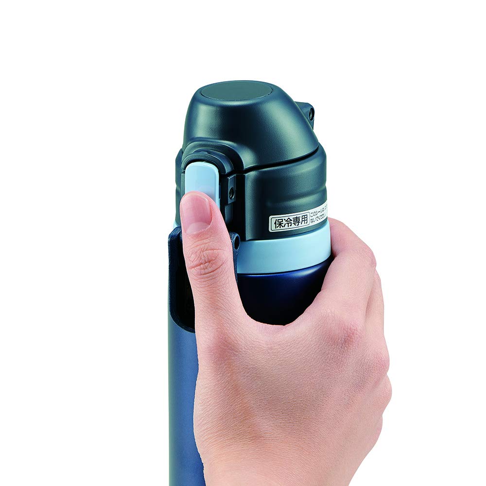 Zojirushi 0.52L Stainless Steel Water Bottle Navy Sports Type with Cool Straw Sd - Cs50 - Ad