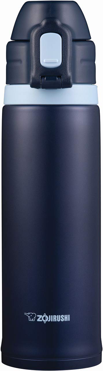Zojirushi 0.52L Stainless Steel Water Bottle Navy Sports Type with Cool Straw Sd - Cs50 - Ad