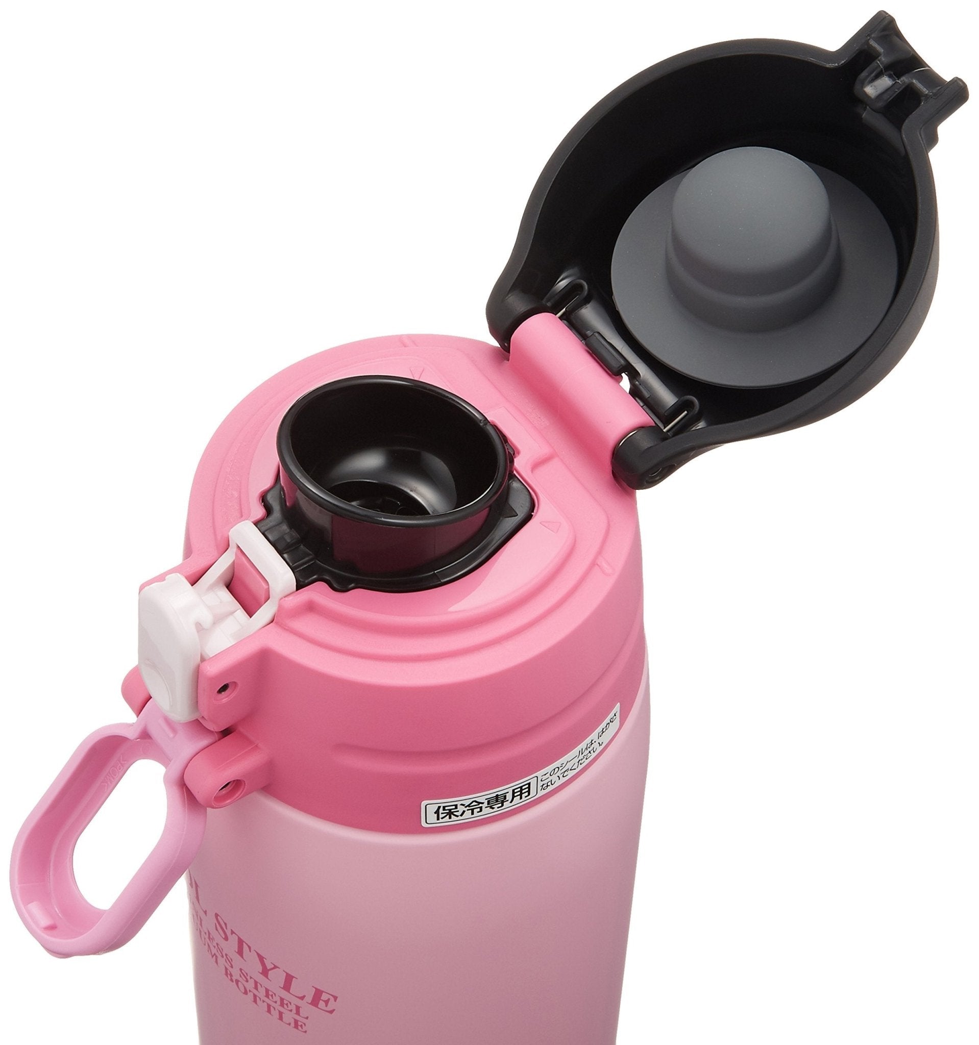 Zojirushi 0.8L Stainless Steel Water Bottle in Pink Black Direct Drinking SD - JK08 - BP Model