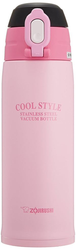 Zojirushi 0.8L Stainless Steel Water Bottle in Pink Black Direct Drinking SD - JK08 - BP Model