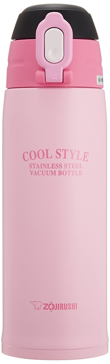 Zojirushi 0.8L Stainless Steel Water Bottle in Pink Black Direct Drinking SD - JK08 - BP Model