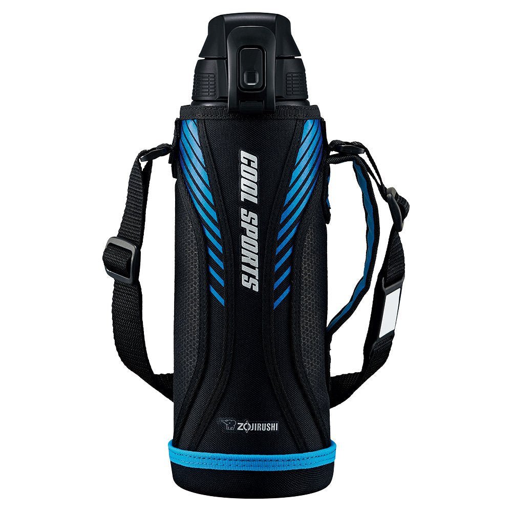 Zojirushi 1.0L Stainless Steel Sports Water Bottle Direct Drinking Blue Black