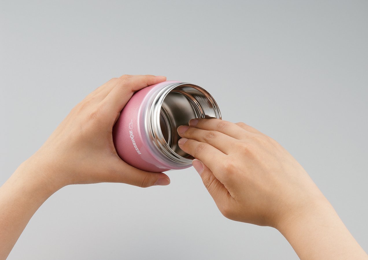 Zojirushi 12 - Ounce Stainless Steel Food Jar in Shiny Pink 0.35 - Liter Capacity