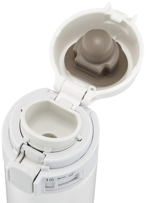 Zojirushi 200ml Stainless Steel Direct Drinking Water Bottle One - Touch Open White