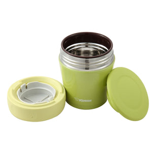 Zojirushi 260ml Stainless Steel Food Jar Coral Orange with Washable Lid