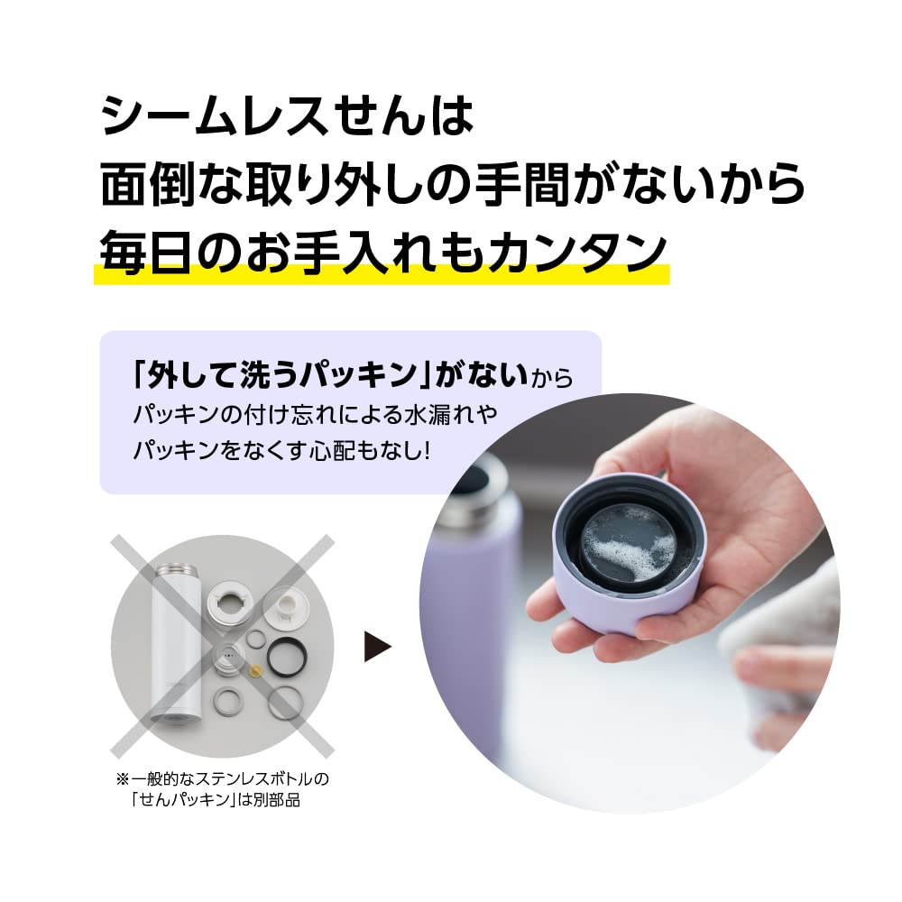 Zojirushi 360ml Stainless Steel Water Bottle with Easy - Clean Seamless Cap Medium Gray