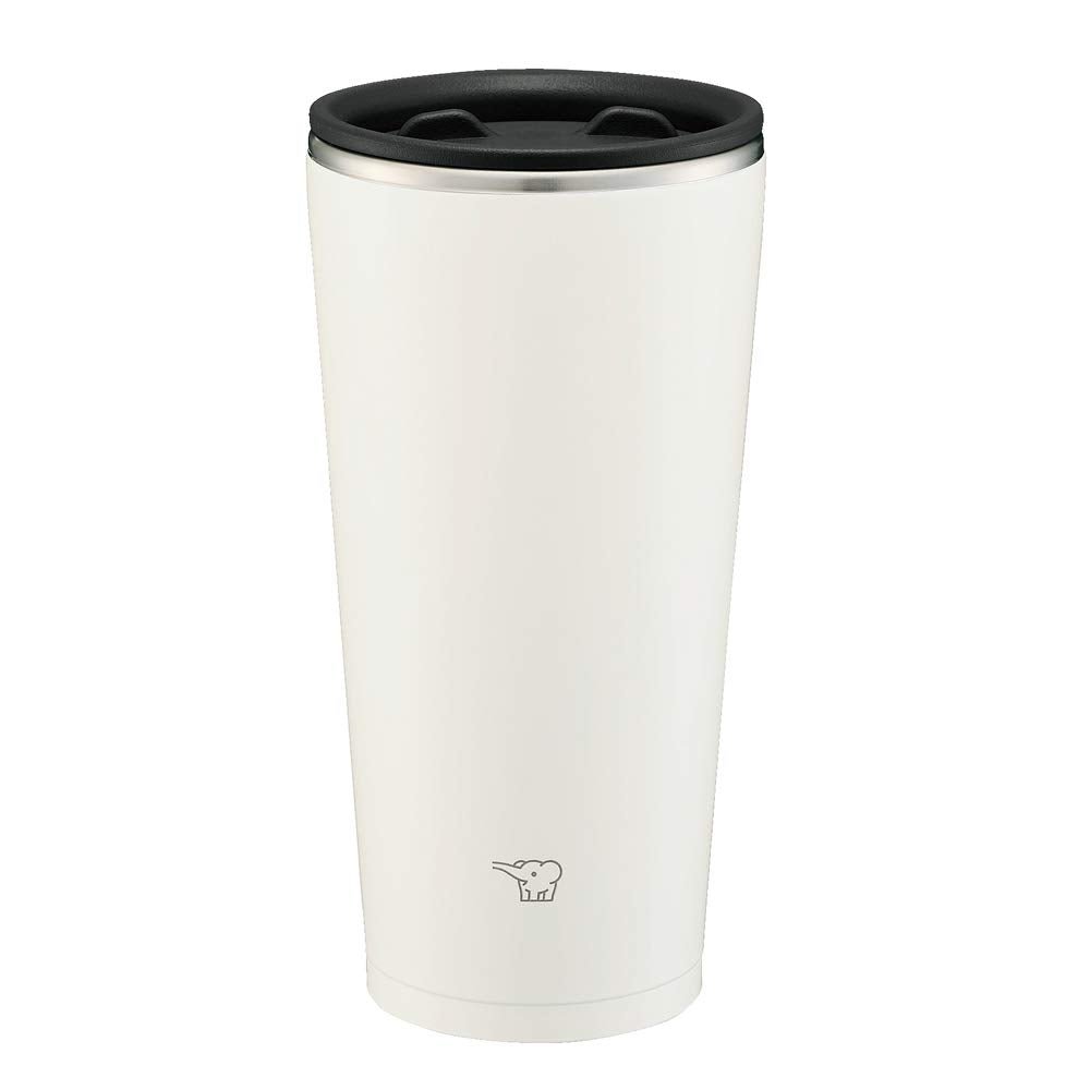 Zojirushi 450ml Stainless Steel Tumbler SX - FA45 - WM Rotating Lid Keeps Drinks Hot/Cold Pale White