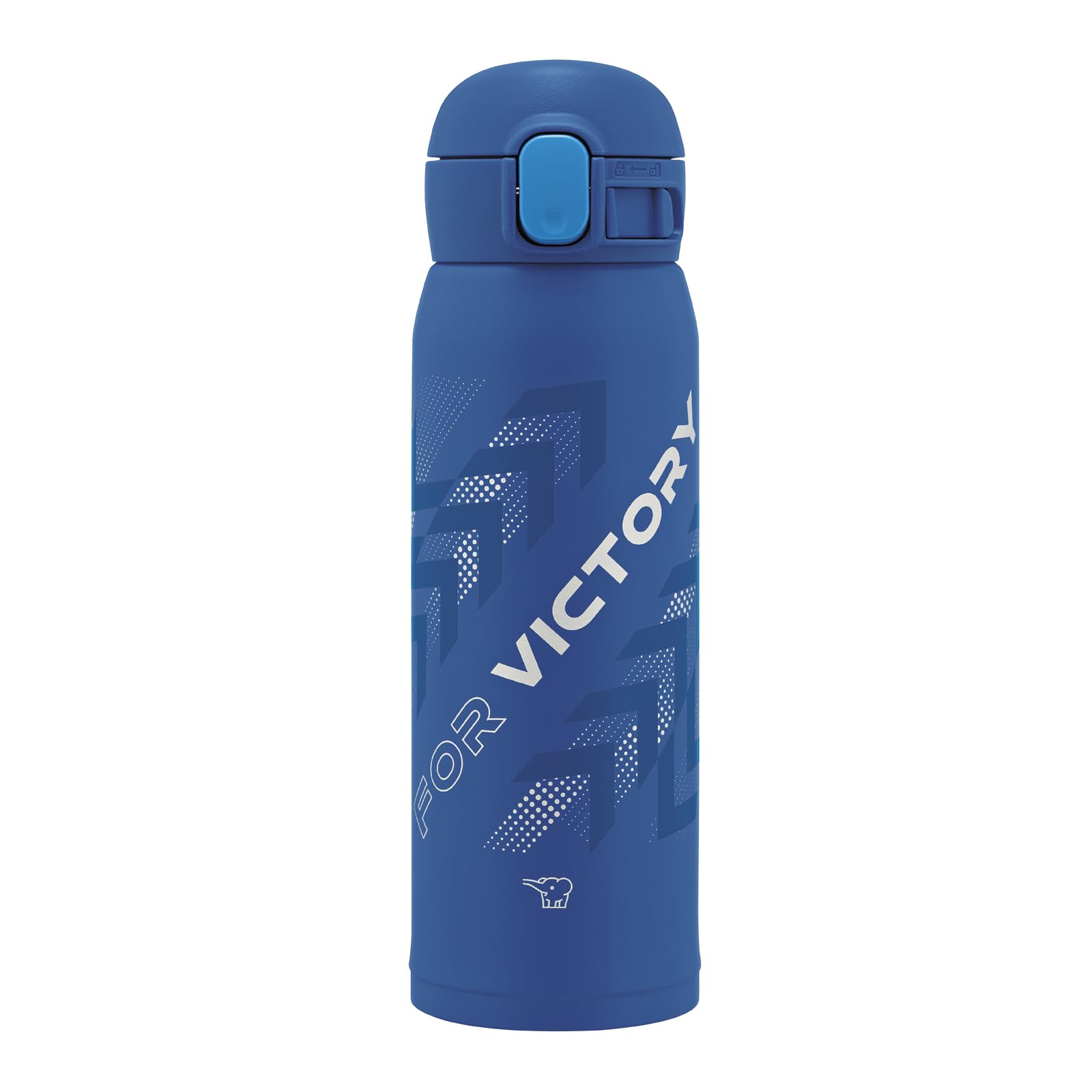 Zojirushi 480ml Stainless Steel Water Bottle for Children with One - Touch Seamless Cap Blue