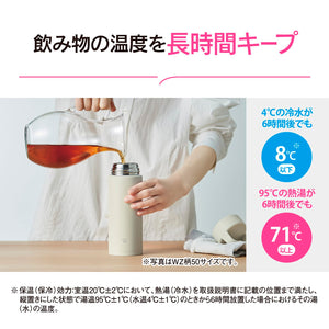 Zojirushi 500ml Stainless Steel Water Bottle - Green Handle Type Dishwasher Safe Mug