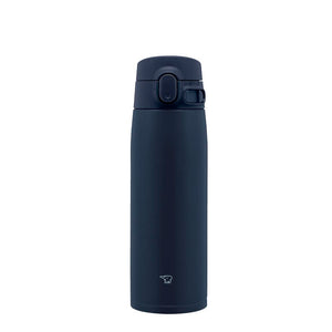 Zojirushi Large 600ml Stainless Steel Water Bottle Navy One - Touch Cap Easy Clean - SM - VA60 - AD