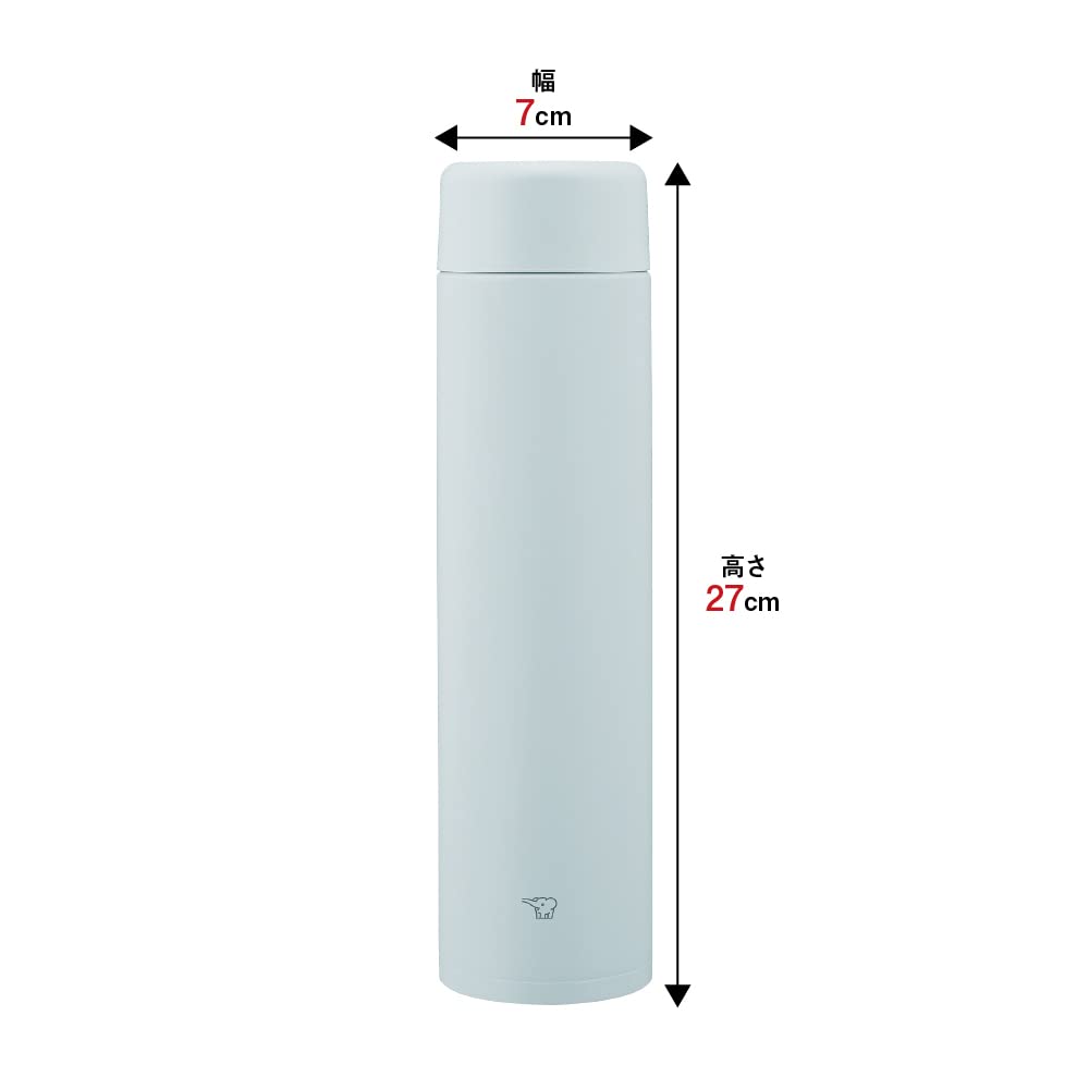 Zojirushi Large Capacity 720ml Stainless Steel Water Bottle Easy - to - Clean Screw Cap Ice Gray