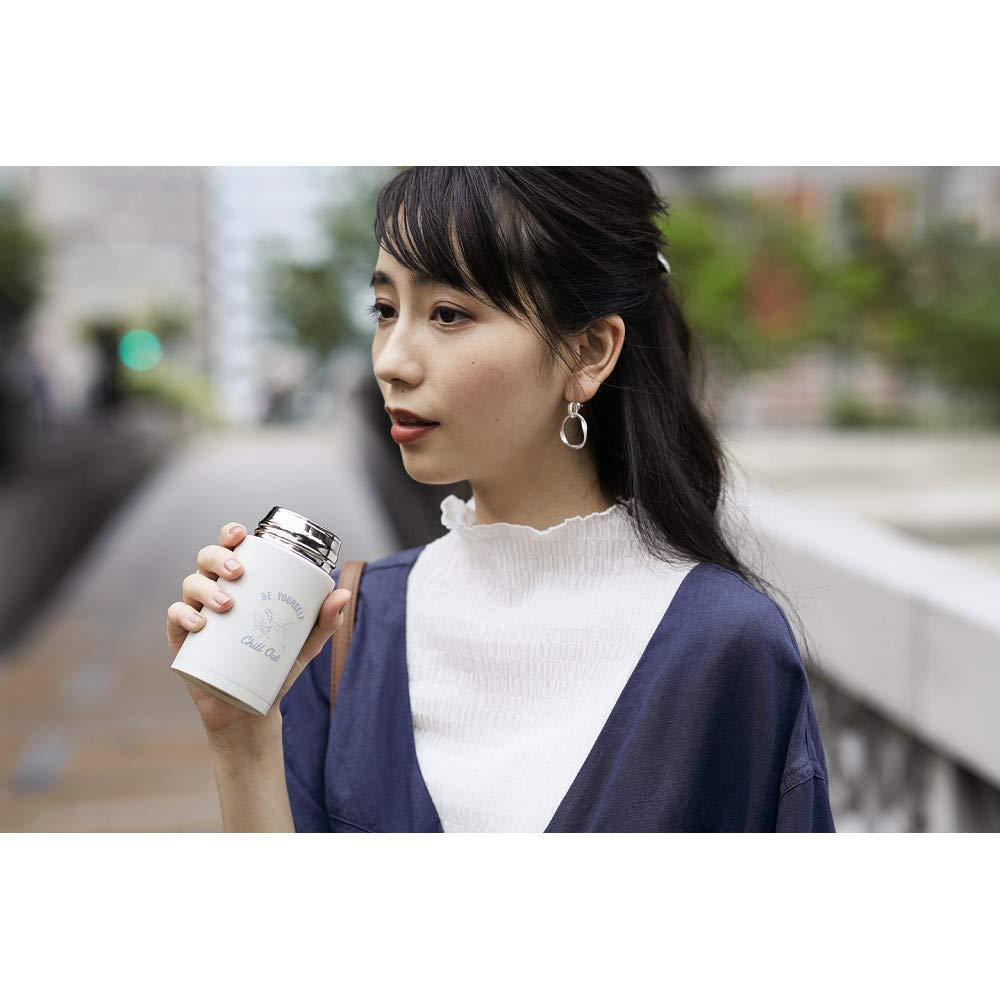 Zojirushi Latte Beige Stainless Steel Water Bottle Seamless Screw Mug 0.24L