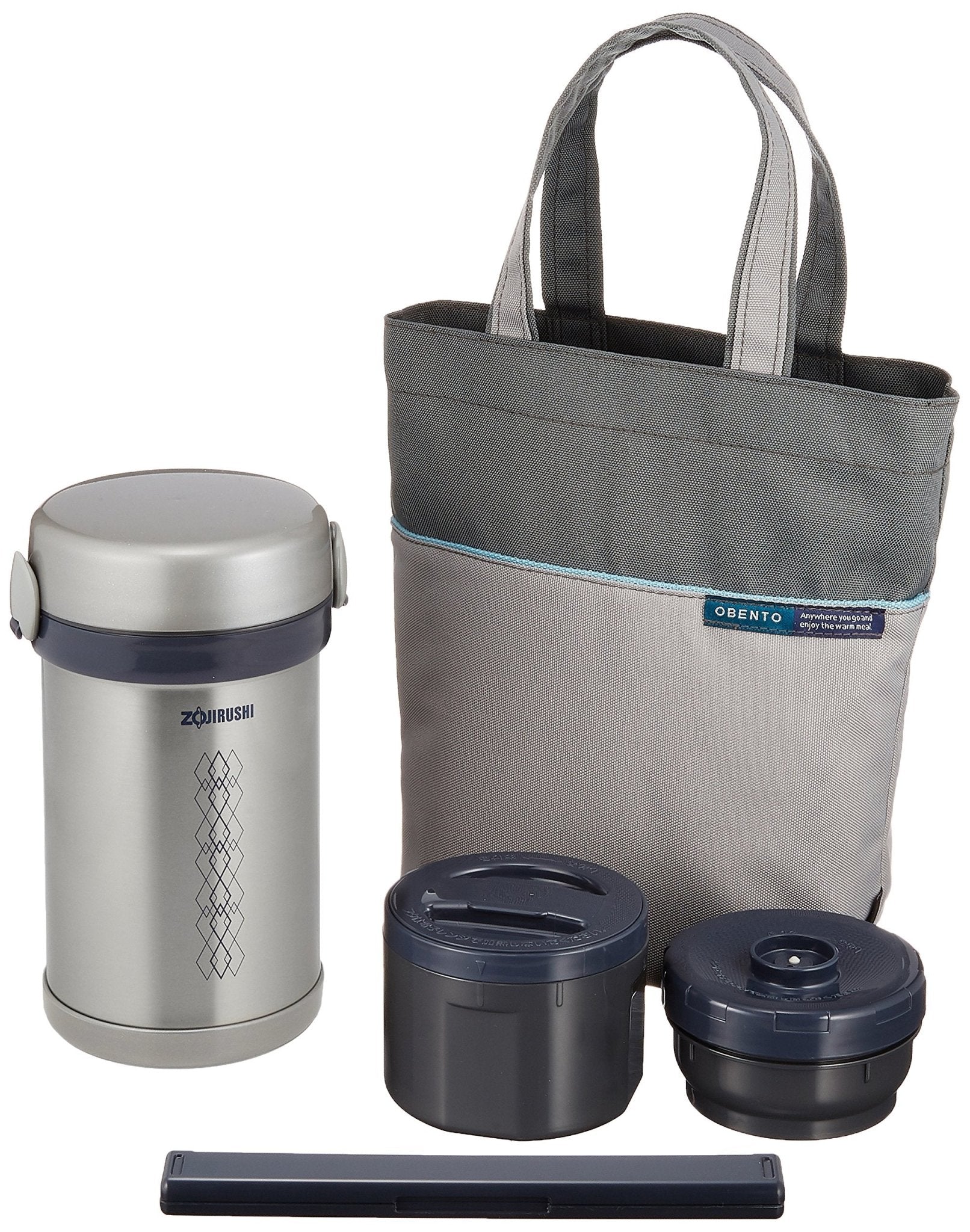 Zojirushi Mahobin (Zojirushi) Heat - Retaining Stainless Steel Lunch Box Lunch Jar About 1.5 Cups Of Tea Bowl Approximately 0.6 Go Microwave Compatible Lunch Bag Included Silver Sl - Nc09 - St