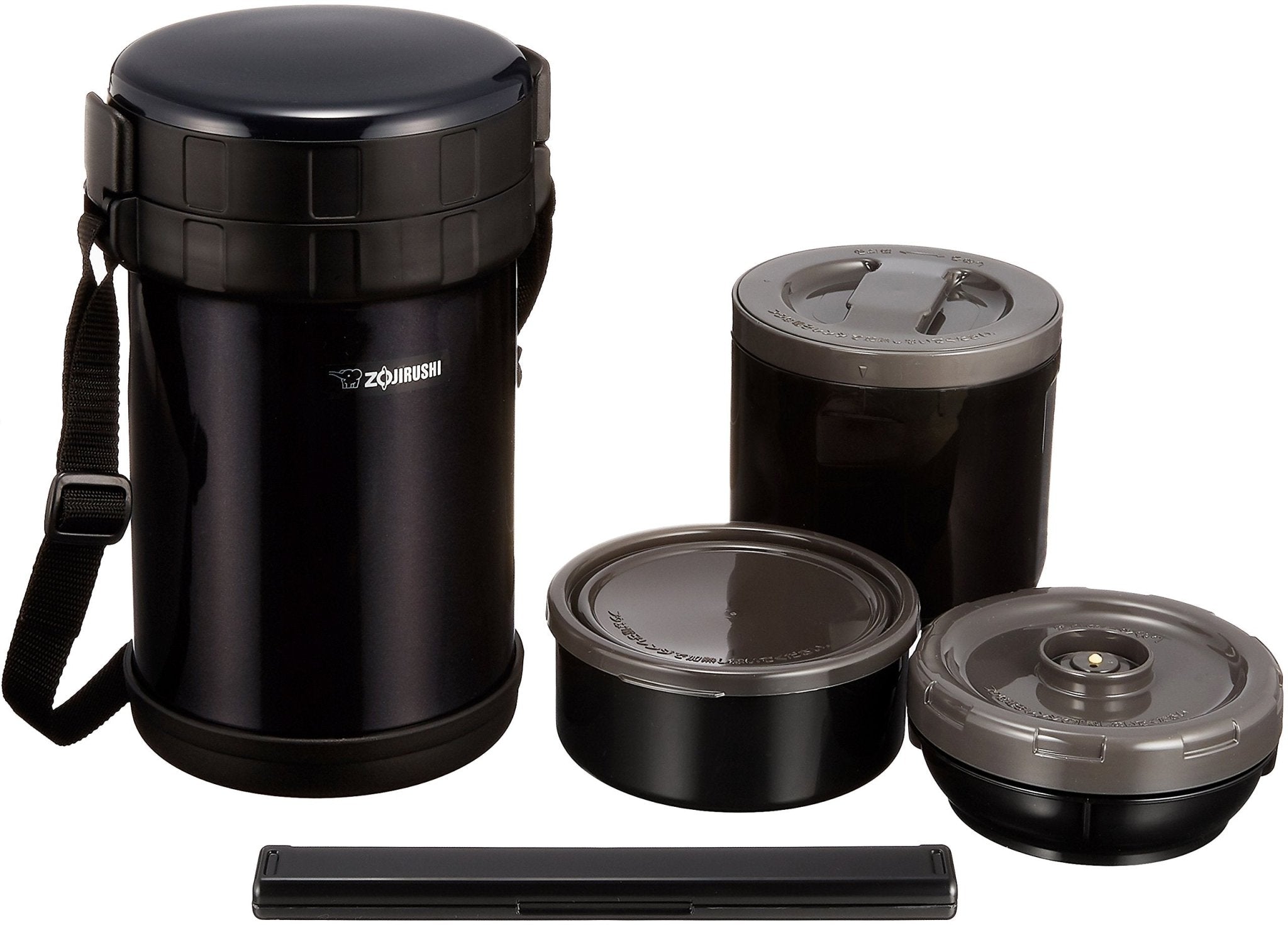 Zojirushi Mahobin (Zojirushi) Heat - Retaining Stainless Steel Lunch Box Lunch Jar About 4 Bowls About 1.6 Go Microwave Compatible Black Sl - Xe20 - Ad