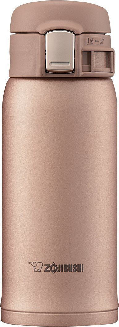 Zojirushi Mahobin (Zojirushi) Water Bottle Stainless Mug Bottle Direct Drinking Lightweight Cold Insulation One Touch Open Type Lightweight Compact 360Ml Matt Gold Sm - Sd36 - Nm