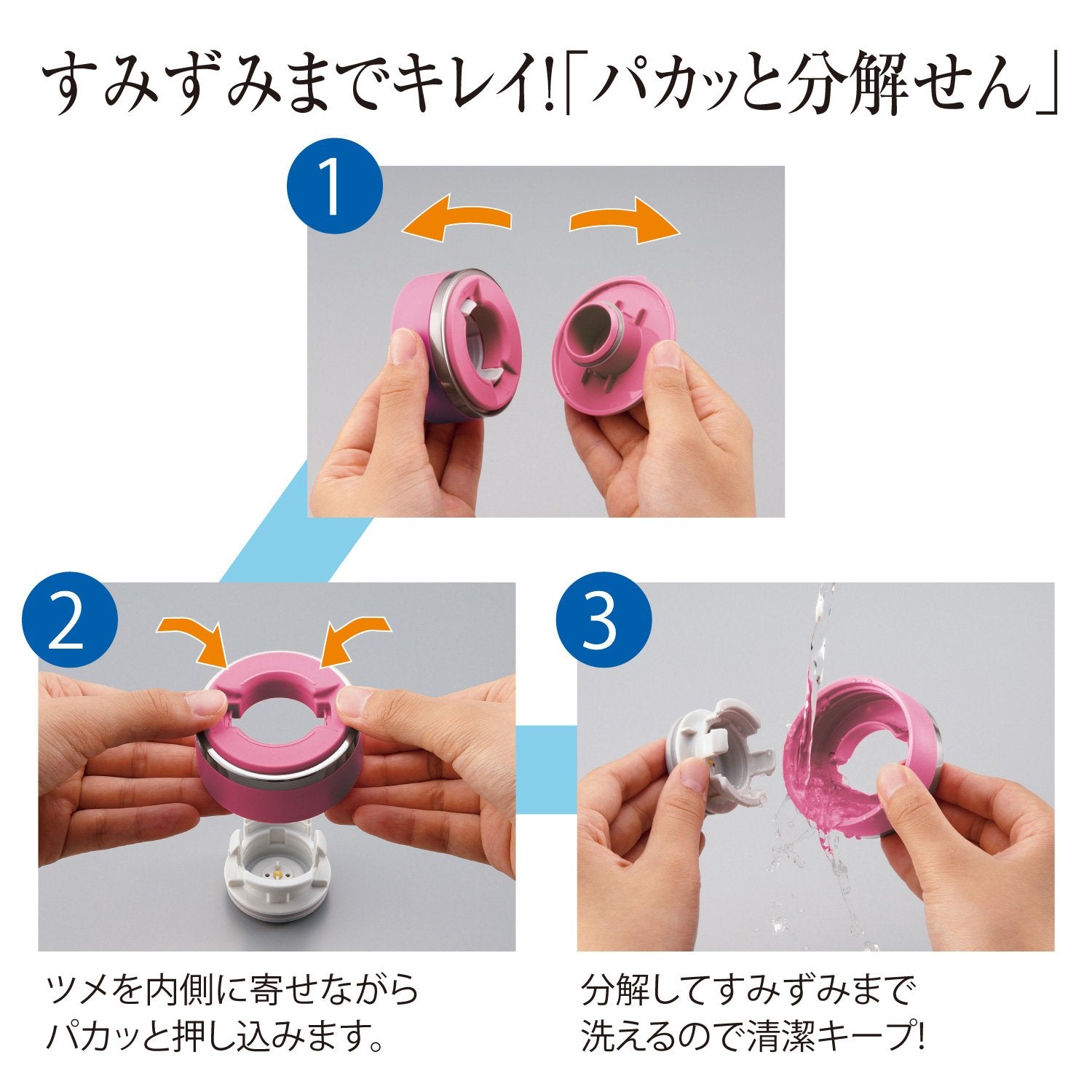 Zojirushi Pearl Lavender Stainless Steel 300Ml Direct Drinking Water Bottle Sm - Ed30 - Vp