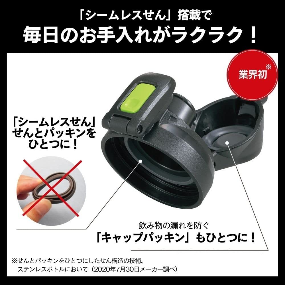 Zojirushi Stainless Steel 1.5L Sports Water Bottle - Easy Clean Large Capacity Blue Black