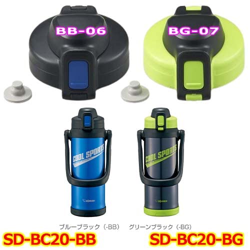 Zojirushi Stainless Steel Water Bottle Replacement Cap Set for SD - B Models