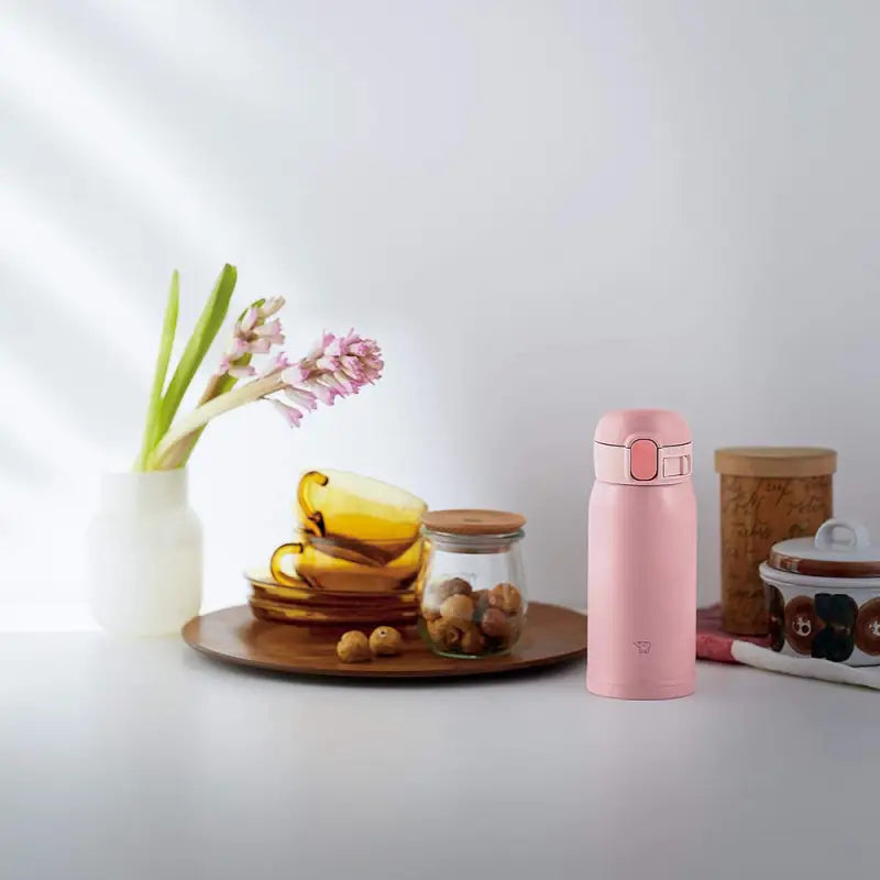 Zojirushi (Zojirushi) Water Bottle One Touch Stainless Mug Seamless 0.36L Peach Pink Sm - Wa36 - Pa