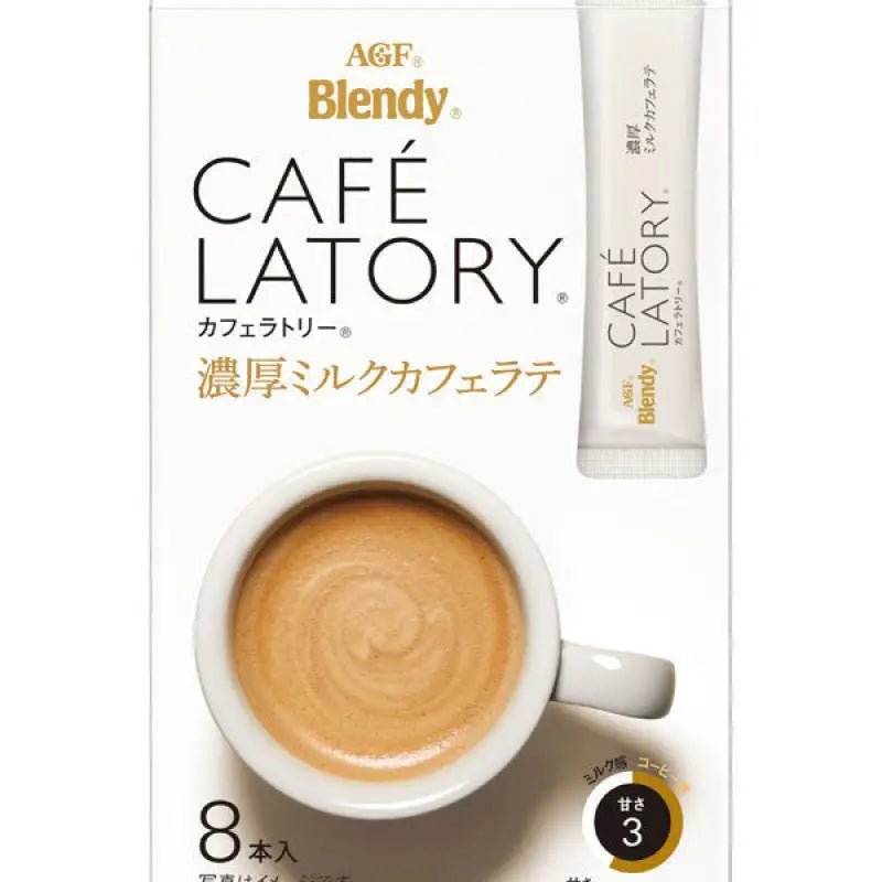 Ajinomoto Agf Blendy Cafe Latory Milk Cafe Latte 8 Sticks - Instant Milk Coffee Latte - YOYO JAPAN