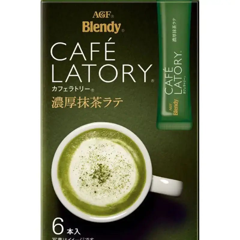 Ajinomoto Agf Blendy Cafe Latory Rich Matcha Latte 6 Sticks - Matcha Latte Coffee - YOYO JAPAN