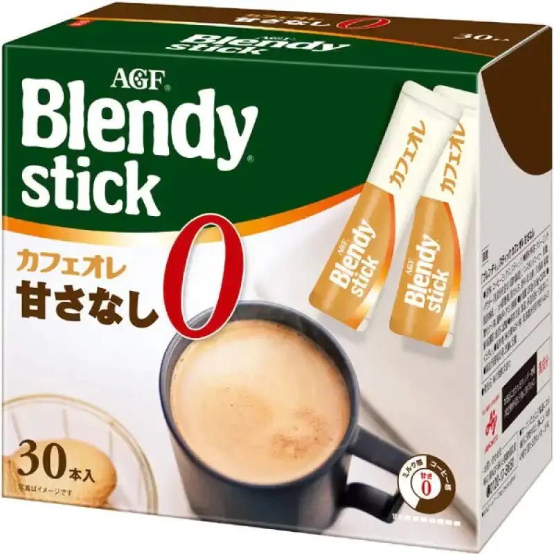 Ajinomoto Agf Blendy Stick Cafe Au Lait No Sugar Instant Coffee 30 Sticks - Sugar-Free Coffee - YOYO JAPAN