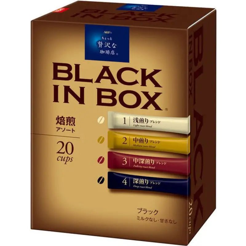 Ajinomoto Agf Maxim Black In Box Roasted Assortment 20 Cups - Roasted Instant Coffee