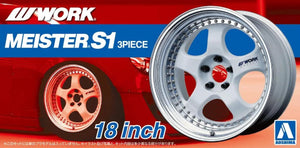 AOSHIMA Tuned Parts 1/24 Work Maister S1 3Peace 18Inch Tire & Wheel Set