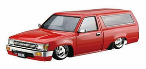 Aoshima 1/24 Yn86 Hilux Old School '95 Toyota Plastic Model Kit, detailed parts, ideal for model building
