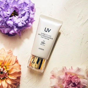 ALBION High Performance Day Cream SPF50+ PA++++ in 50g, non-greasy texture, perfect for sun protection